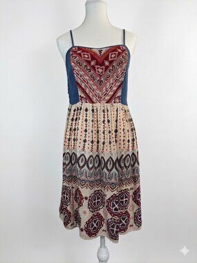 Flying Tomato Bohemian Style Mini Boho Dress , Spaghetti Straps